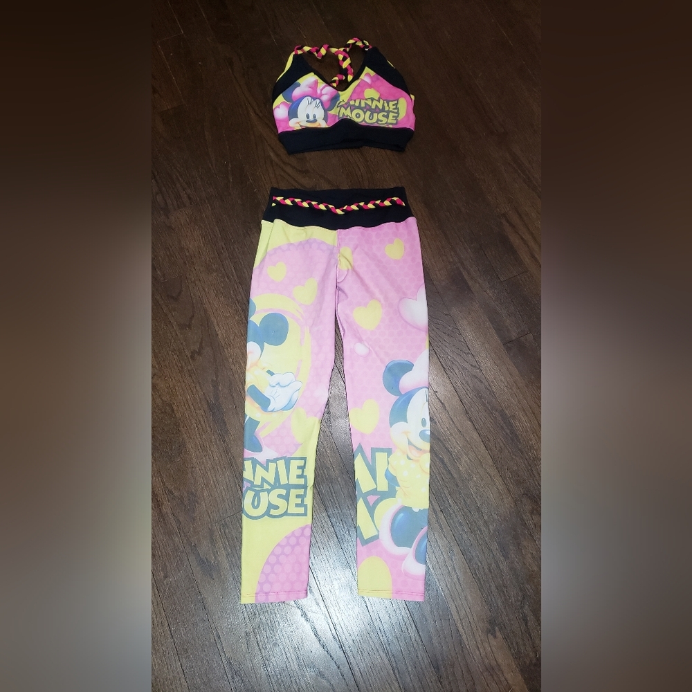 Minnie Mouse Activewear Set | Black Pink Yellow | XS/S - Picture 9 of 9